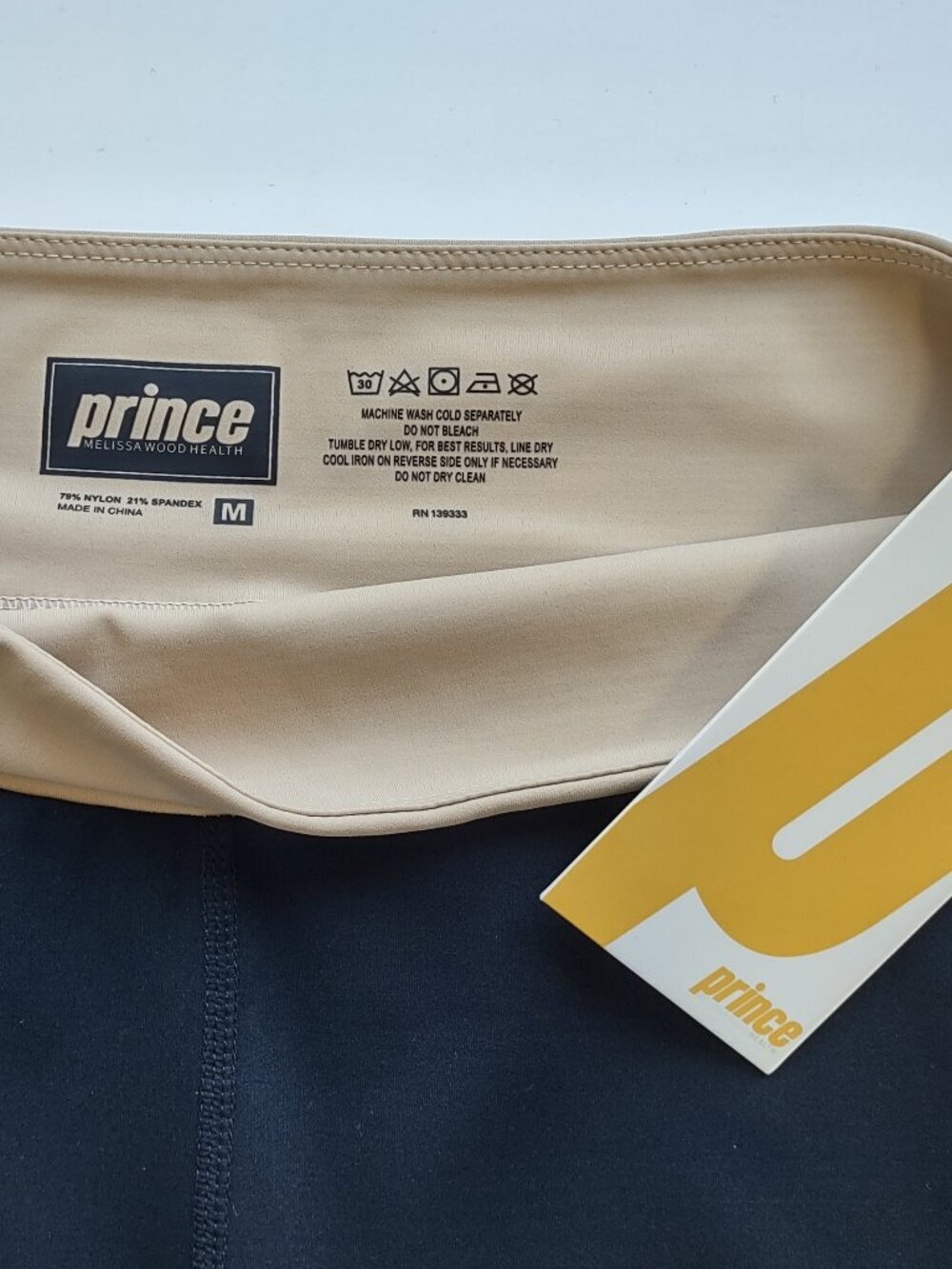 Prince x Melissa Wood Health Black & Colorblock Bike Shorts Size Medium NWT - Picture 9 of 10